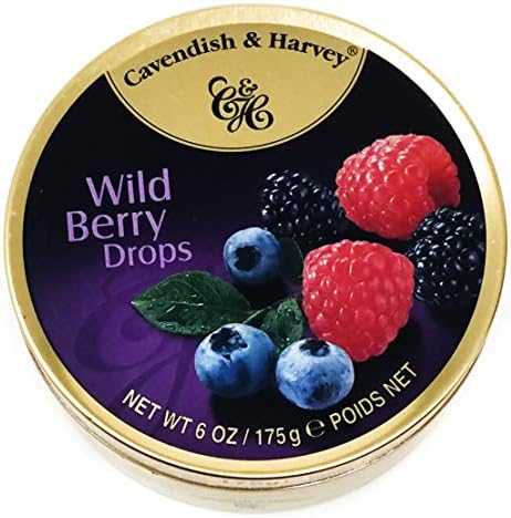 Cavendish & Harvey | Wild Berry Hard Candy Drops | 6 Ounce Tin
