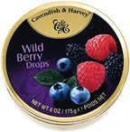 Cavendish & Harvey | Wild Berry Hard Candy Drops | 6 Ounce Tin