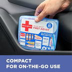 BAND-AID Brand Travel Ready Portable Emergency First Aid Kit for Minor Wound Care, Perfect for Home, Car, Travel, Camping Essentials & Outdoor Emergency Kit, 80 Pieces