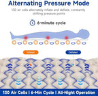Alternating Air Pressure Mattress Pad, Bed Sore Prevention Solution, Hospital Bed Mattress Topper with Quiet Pump for Bedridden Patients, Ulcer Prevention Air Pads for Home Care