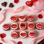 54PCS Edible Red Lips Cupcake Toppers Wafer Paper Kiss Lips Cupcake Picks Happy Valentine's Day Cake Decor for Valentine's Day Theme Party Birthday Decoration Supplies