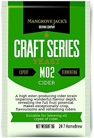 10x Mangrove Jack's Yeast Cider M02 Craft Series Yeast 9g Treats 23L