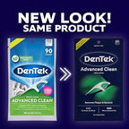 DenTek Advanced Clean Floss Picks with No Break & No Shred Dental Floss, Plaque Remover, 90 Count