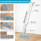 Spray Wet Mops for Hardwood Floor Cleaning: MEXERRIS Floor Mop with 3 Washable Pads for Swiffer Powermop - Refillable Dust Dry Mop Home Commercial Mops for Wood Laminate Ceramic Tiles Vinyl