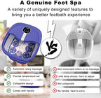 HOSPAN Collapsible Foot Spa Electric Rotary Massage, Foot Bath with Heat, Bubble, Remote, and 24 Motorized Shiatsu Massage Balls. Pedicure Foot Spa for Feet Stress Relief - FS02A