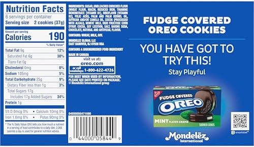 OREO Fudge Covered Chocolate Sandwich Cookies, Original Flavor, 12 - 7.9 oz Boxes