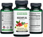 Siberian Green Rosehips Seed Oil Capsules 200 Softgels Wild Harvested Siberia Altai Cold Pressed Unrefined