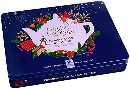 English Tea Shop - Premium Holiday Collection North Star- Blue Gift Tin - 36 Tea Bag Sachets, 54g