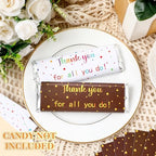 Gilprop 100 Pcs Teacher Appreciation Gifts Bulk Employee Appreciation Gifts Bulk Thank You Chocolate Bar Wrappers for Team Gift Appreciations Gift Vet Tech Week Pastor Day