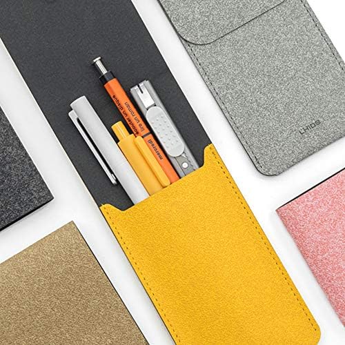 LHiDS Leather Pencil Pouch, Pen Bag for Three Fountain, Ballpoint & Rollerball Pens, Small Pencil Case, Travel Bags Organizer