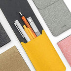 LHiDS Leather Pencil Pouch, Pen Bag for Three Fountain, Ballpoint & Rollerball Pens, Small Pencil Case, Travel Bags Organizer