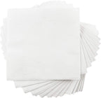 JAM PAPER Small Beverage Napkins - 5 x 5 - White - 50/Pack