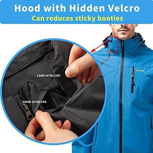 Mens Lightweight Waterproof Jacket Windproof Rain Hooded jackets for Running Hiking Cycling Travel M-7XL