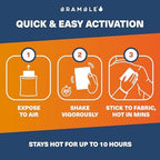 Bramble - Adhesive Body Warmers (40 Pack) - Ultra-Thin Stick-On Patches for Targeted Warmth - Air-Activated & Odour-Free - Up to 10 Hours of Heat