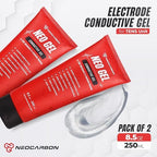 NEOCARBON Electrode Conductive Gel for TENS Unit, Doppler Ultrasound Device, Cavitation microcurrent Machine and Replacement Pads, Clear 2 Pack, 250 ml