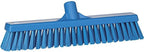 Vikan 31743 Broom,Push,Soft/Stiff,16.5",PP/PBT,Blue