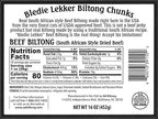 Bledie Lekker® Biltong Chunks One Pound Resealable Bag - 16oz