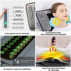 Full Body Massage Mat with Heat 20 Neck Shiatsu Kneading Massage Heads, Multifunctional Electric Heated Massage Chair Back Pad for Back Lumbar Leg Pain Relief
