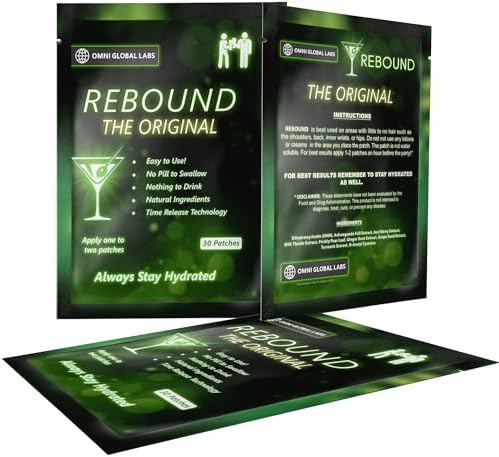 REBOUND Classic Patch - Extended Steady Release - 30 Patches - Natural Blend for a Balanced Nightlife