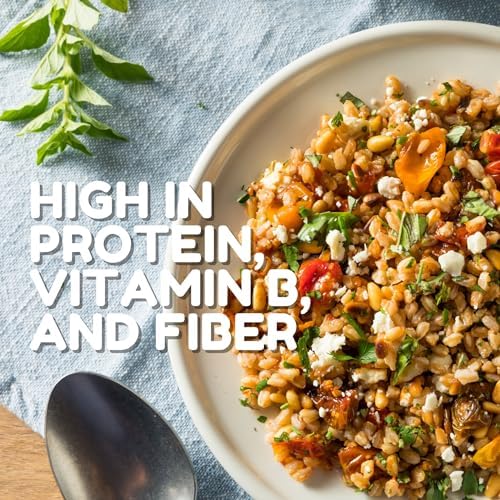 Cucina & Amore Pearled Farro from Italy 17.6 oz Pack of 8 | Non-GMO, Whole Grain, High in Fiber, Vegan, Kosher| Perfect for Soups, Salads, and More | Vacuum Packed