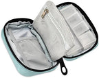 Happy Pills Pill Box 7 Day Pill Case Bag Travel Pill Organizer Bag with Zipper Weekly Case Portable Compact Size for Vitamin Supplement Holder