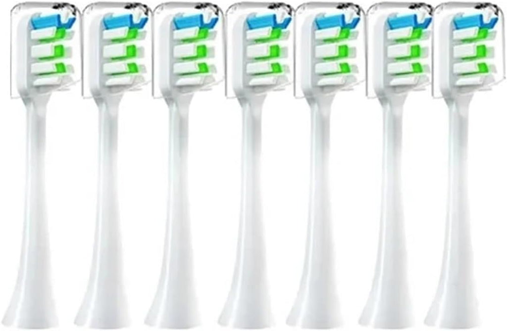 Electric Toothbrush Heads, Compatible for Xiaomi SOOCAS X3 X5 X3U X1 V1 V2 Replacement Nozzles with Anti-dust Cap(7pcs White)