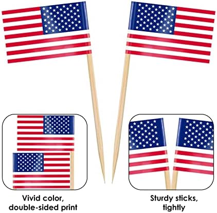 AhfuLife Different Countries Toothpick Flag, 100 Pcs Mini Flags on Sticks for 2026 World Cup, Flag Cupcake Toppers for Olympics Party Decorations, International Toothpick Flags Cocktail Picks