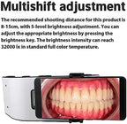TsoLay Dental Fill Led Light, 32000lx Dental Photography Equipment, Oral Filling Lamp with 5 Gear Adjustable Brightness, 20 LED Beads and 3D Lighting Design, for Oral Photo Assistance