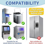 Ice Machine Cleaner Maker and Descaler - 24 Ice Maker Cleaner Tablets Compatible with All Major Brands, Nickel Safe Descaler Countertop Portable Commercial Icemaker Cleaning Solution
