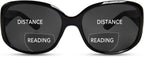 Bifocal Reading Sunglasses Womens, Oversized Square Sun Readers Outdoor Reading Glasses UV400 Protection/Anti Glare