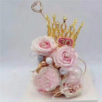 Gold Rhinestone Crown Cake Topper Birthday Party Wedding Decor Supply for Women Lady Girl Bridal Wedding Themed Baby Shower Decorations Birthday Party