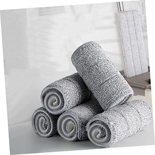 Beaupretty 5pcs Absorbent Microfiber Mop Head Replacement Mop Head Cloth for Floor Cleaning Tool