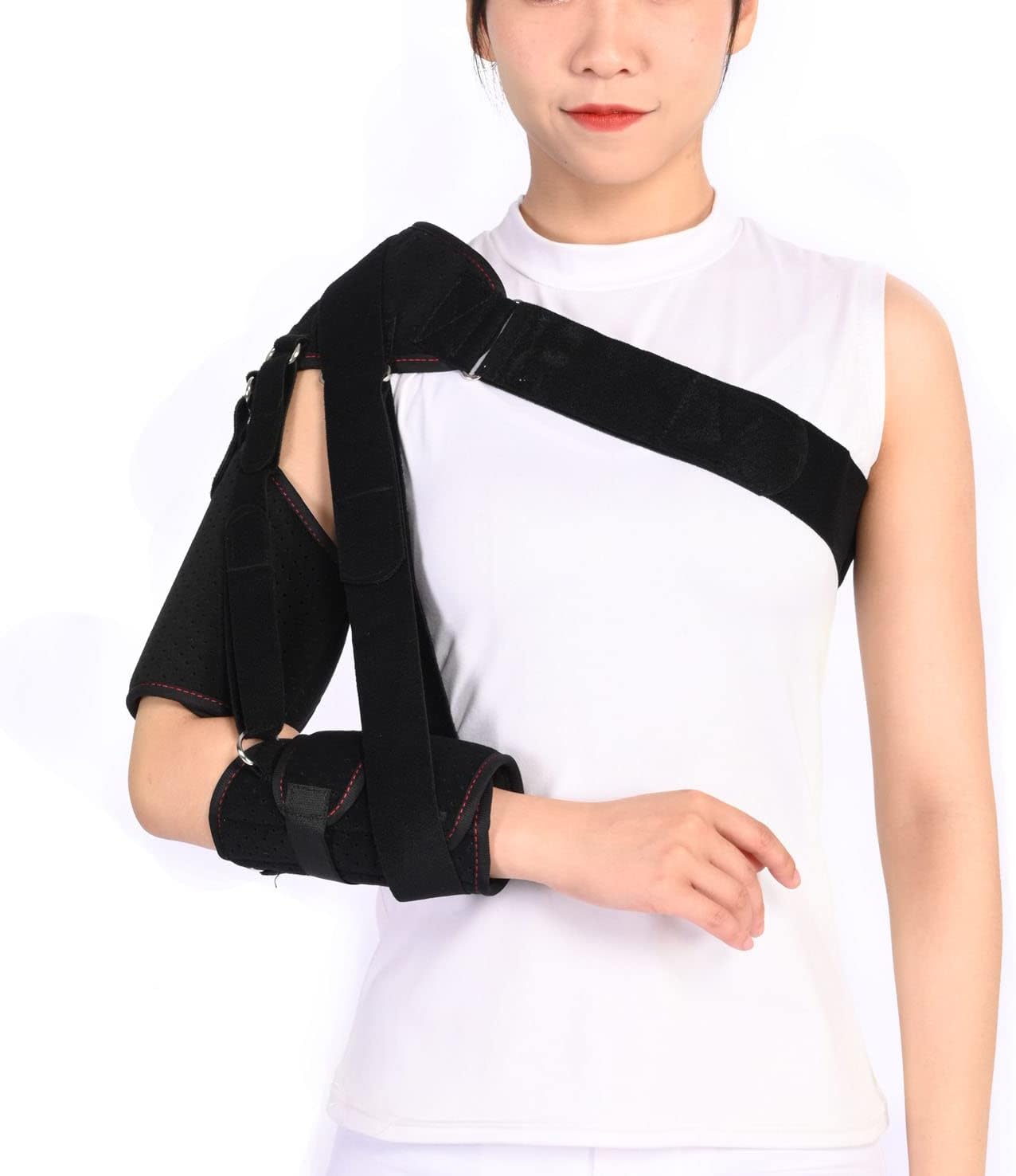 Shoulder Belt Support Arm Sling, Shoulder Brace for Men Women, Adjustable Straps Right Left Single Pads for Stroke Hemiplegia Subluxation Dislocation Recovery Rehabilitation Straps.