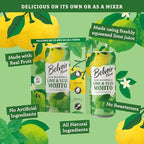 Belvoir Farm Non Alcoholic Lime & Yuzu Mojito 4-Pack of 8.4oz Cans – Refreshing Natural Beverage with a Hint of Fizz, Artisanal Craftsmanship, Zero Sugar, Organic Ingredients. Ready to Enjoy.