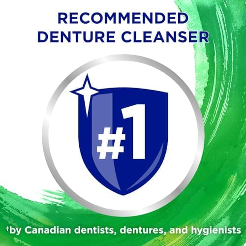 Polident Partials Denture Cleaning Tablets, Triple Fresh Mint, 84 Count, White