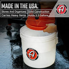 Adam's Polishes Wash Bucket (3.5 Gallon Bucket + Grit Guard) - Car Detailing Tool for Car Washing & Garage Storage | Stores Car Wash Soap, Foam Cannon, Foam Gun, Microfiber Towels & More