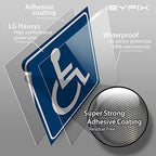 iSYFIX Handicap Signs Stickers Decal Symbol - 4 pack, 6x6 inch - ADA Compliant - Disable Wheelchair Sign, Disability Sticker, Premium Self-Adhesive Vinyl, Laminated, Indoor & Outdoor
