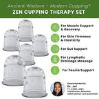 Silicone Cupping Therapy Set 6 Professional Massage Cupping Cups for Cupping Therapy Cup Kit for Massage, Myofascial Release, Cellulite Reduction