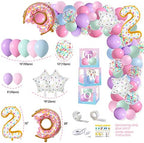 Two Sweet Birthday Party Supplies Decorations, Two Sweet Donut Ice Cream Birthday Party Decorations, Ice Cream Donut Theme Second Bday Party Decor, Baby Girl 2nd Bday Decoration