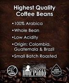 Don Pablo Gourmet Coffee - Signature Blend - Medium Dark Roast - Whole Bean Coffee - 100% Arabica Beans - Low Acidity and Non-GMO (2 Pound, Original)