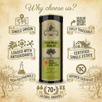 Ellora Farms, Certified Extra Virgin Olive Oil, Single Estate PDO Crete, Traceable Greek EVOO Greece, High in Phenols, Kosher 16.9 Fl Oz Tin