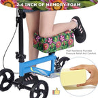 Knee Scooter Cushion 2" thick Memory Foam Knee Scooter Pad for Comfort w/Removable Cover Walker/Roller Accessories fits Most Models