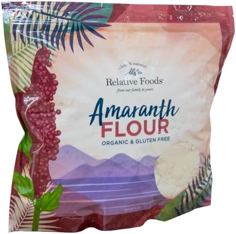 Relative Foods Organic Amaranth Flour – Gluten-Free, High Protein Organic Millet Flour – Amaranth Powder Ideal for Baking, Thickening, Flatbreads & More – 5lb Bag