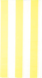 Bonjour Fete Yellow Cabana Stripe Paper Guest Towels | Large, Disposable, 3-Ply Napkins | Premium Party Supplies & Decorations | Holidays, Kids Themed Birthday Parties | Pack of 20, 4.25" x 7.75"