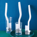 Kitchen Scrub Brush 360 Degree Restaurant Milk Bottle Cup Lid Details Corner Scrubber Hand Held Cleaning Brush