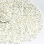Homipooty Nonpareils Sprinkles Edible White Pearl Sugar sprinkles 110g/3.88oz 2mm Mini White Pearls Baking Cakes Cupcake Topper and Cake Decorations for Valentines Day Halloween Christmas