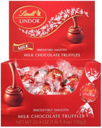 Lindt LINDOR Milk Chocolate Candy Truffles, Milk Chocolate with Smooth, Melting Truffle Center, 25.4 oz., 60 Count