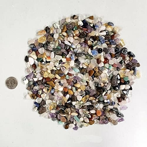 Bulk Lot Mixed Natural Polishing Tumbled Crystal Chips Assorted Stone Reiki Healing Crystal Gemstone Fish Tank Garden Decoration (Size : 100g)