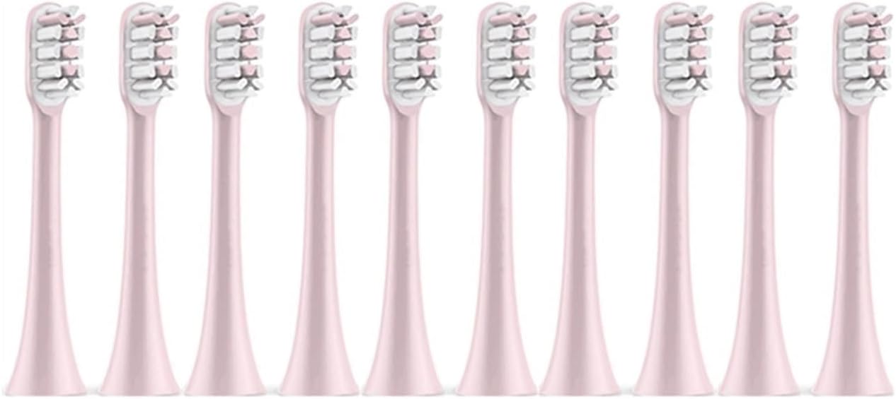 Artemisia Replaceable Toothbrush Head Compatible with Xiaomi Soocas X5 X3 X3U SOOCARE Electric Toothbrush Soft Dupont Bristle Replacement Head 4/10pcs (Color : 10 Pink)