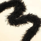 Soarer Black Ostrich Feather Boas – 2yards 3ply Long Boas for Party, DIY Production, Clothing Decoration (Black)